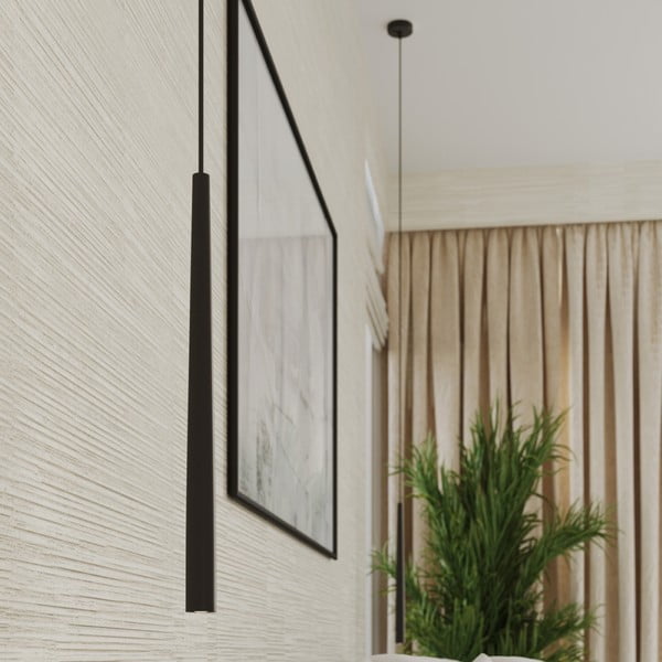 Melna piekaramā lampa ø 19,5 cm Bliss – Sollux-image-3