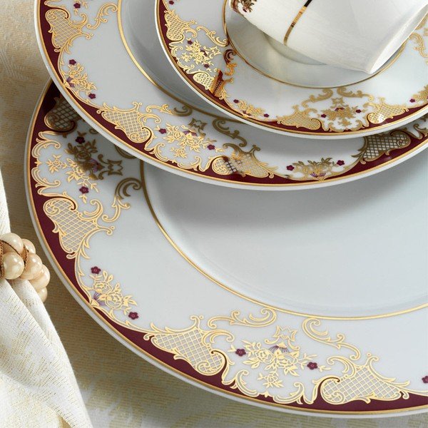59 gabalu porcelāna trauku komplekts Kutahya Lucembourg-image-1
