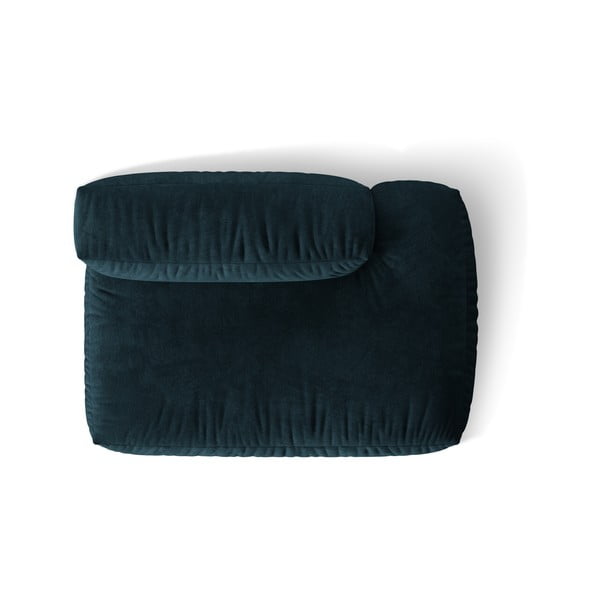 Tumši zila samta modulārā dīvāna daļa (ar labo stūri) Martina – Micadoni -image-3