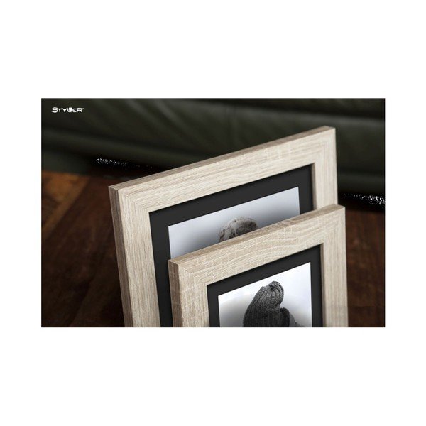 Gaiši brūns fotorāmis ar melnu stiprinājumu Styler Narvik, 40 x 50 cm-image-2