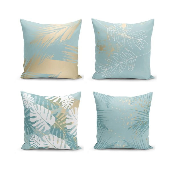 4 spilvendrānu komplekts Minimalist Cushion Covers Lagoon, 55 x 55 cm