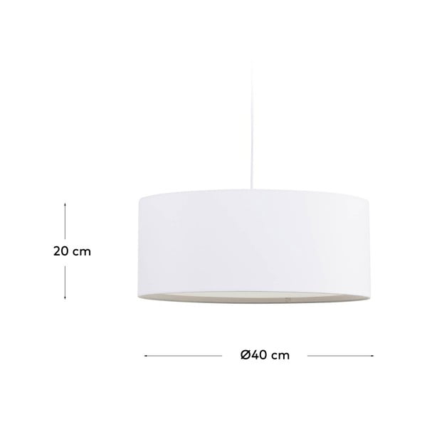 Balts abažūrs ø 40 cm Santana – Kave Home-image-3