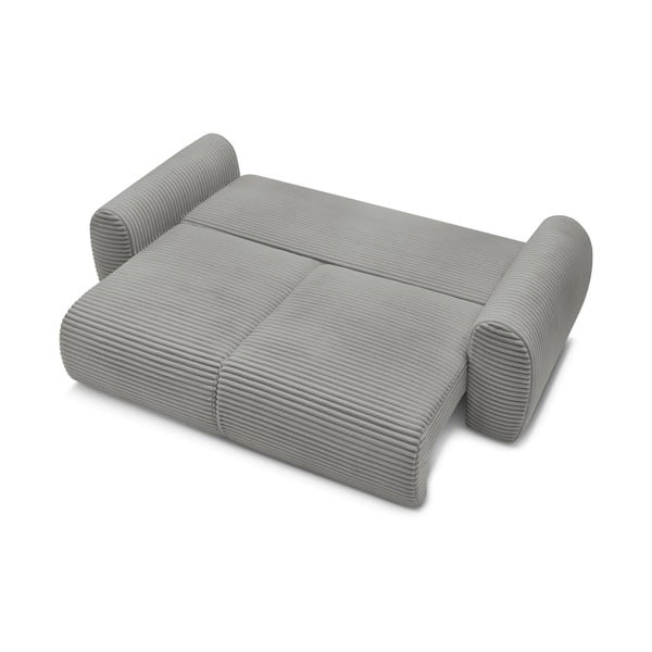 Tumši pelēks velveta salokāms dīvāns 257 cm Lucien – Bobochic Paris-image-4