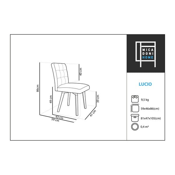 Brūns krēsls Micadoni Home Lucio-image-3