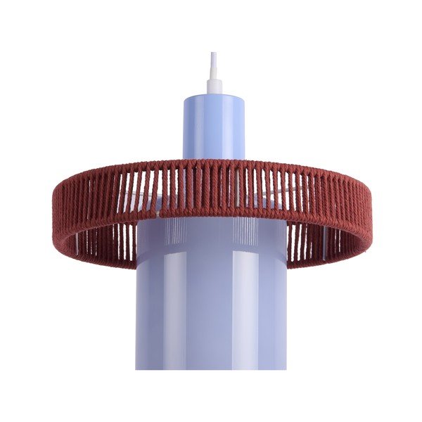 Bordo/gaiši zila stikla piekaramā lampa ø 25 cm Firenze Long – Leitmotiv-image-1