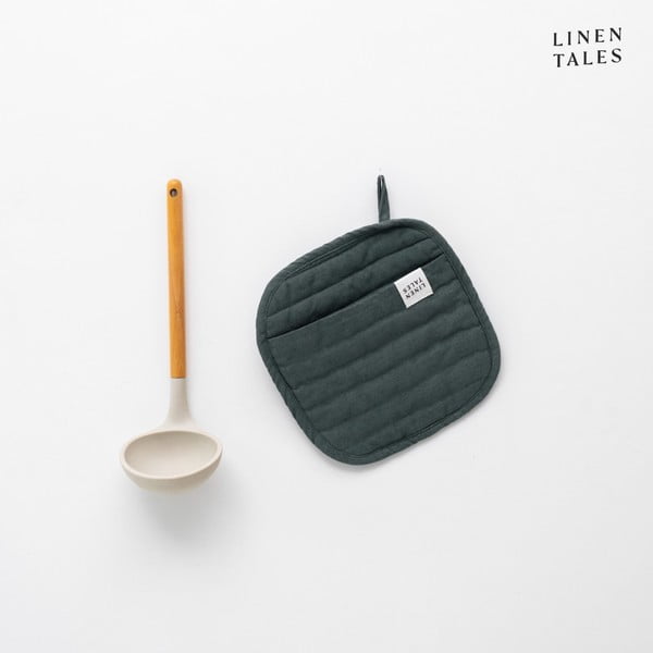 Lina virtuves cimds Forest Green – Linen Tales