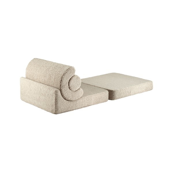 Gaiši brūns bērnu atpūtas krēsls no buklē auduma Flipster – Wigiwama-image-2