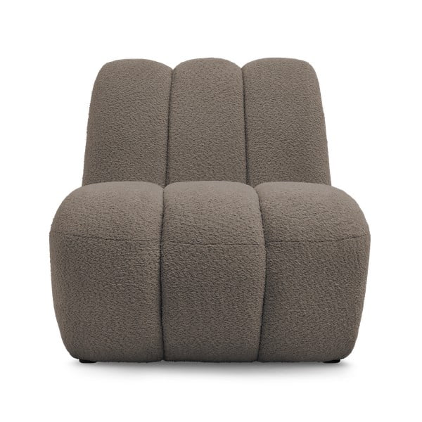 Pelēkbrūns atpūtas krēsls no buklē auduma Janissaire – Bobochic Paris-image-3