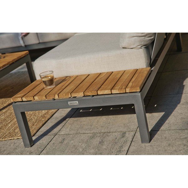 Melns/bēšs tīkkoka dārza atpūtas komplekts 4 personām Villa – Exotan-image-1