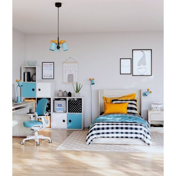 Gaiši zila galda lampa ar metāla abažūru (augstums 50 cm) Mouse – GTV-image-2