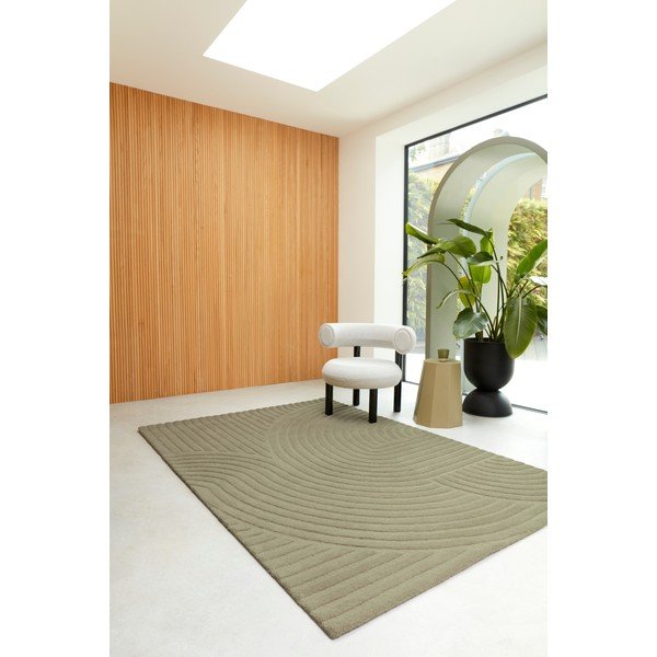 Haki vilnas paklājs 160x230 cm Hague – Asiatic Carpets-image-2