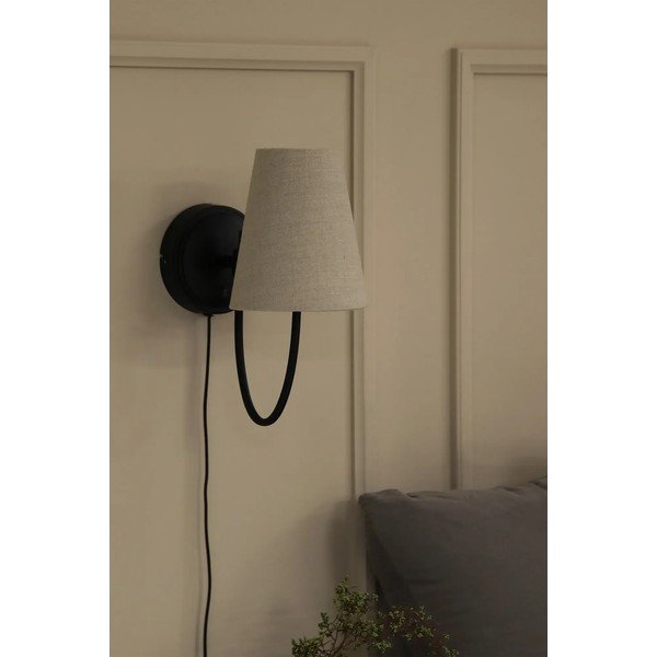 Melna/bēša sienas lampa ar vadu Amar – Markslöjd-image-3