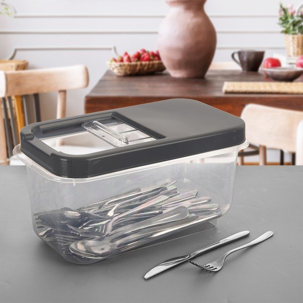 Plastmasas uzglabāšanas kaste ar vāku 35x20x18 cm Slop – Orion-image-2