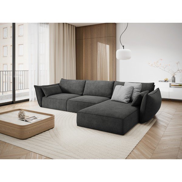 Pelēks stūra dīvāns (labais stūris) Vanda – Mazzini Sofas-image-1