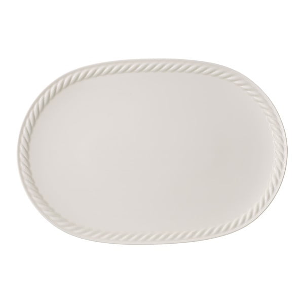 Balts porcelāna ovāls šķīvis Villeroy & Boch Montauk, 43 x 30 cm