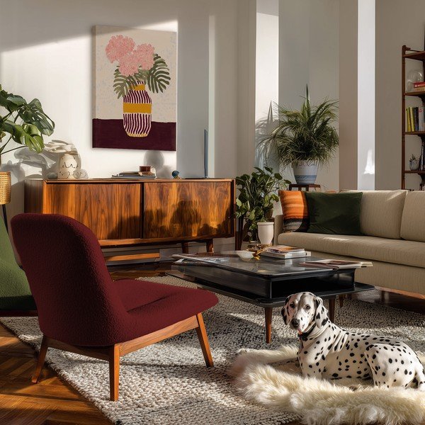 Glezna 60x80 cm Striped Vase – Styler-image-1