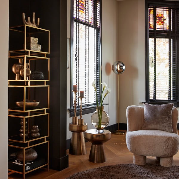 Metāla apaļš sānu galdiņš ø 29 cm Dakwa – Light & Living-image-1