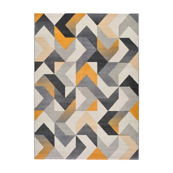 Oranžs un pelēks paklājs Universal Gladys Abstract, 80 x 150 cm