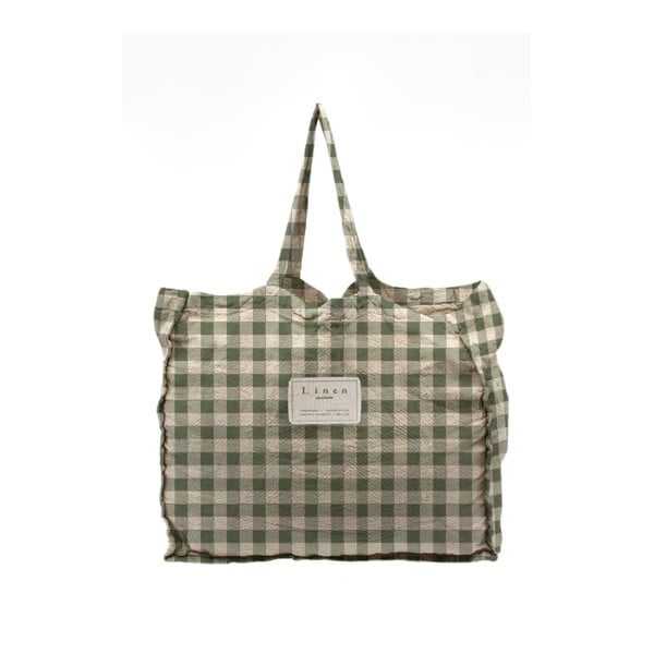 Lina soma Really Nice Things Linen Bag Green Vichy