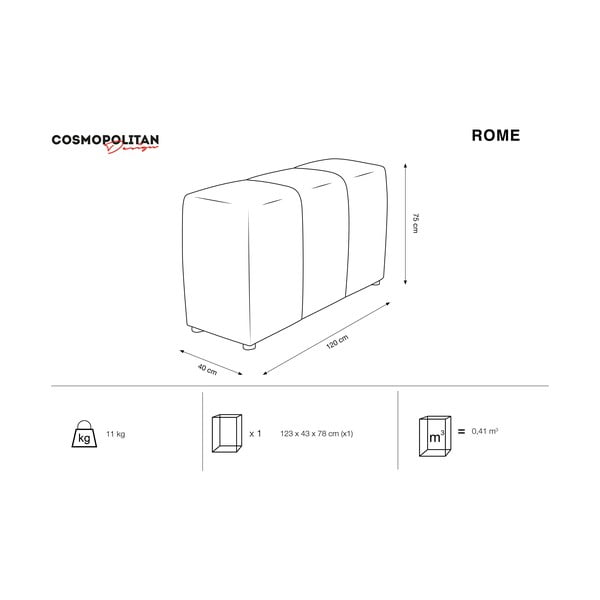 Rozā samta atzveltne modulārajam dīvānam Rome Velvet – Cosmopolitan Design -image-3