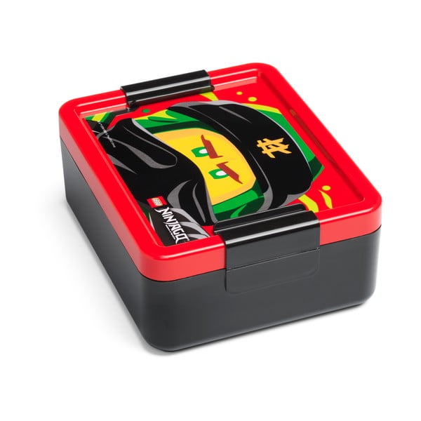 Melna uzkodu kaste ar sarkanu LEGO® Ninjago vāku