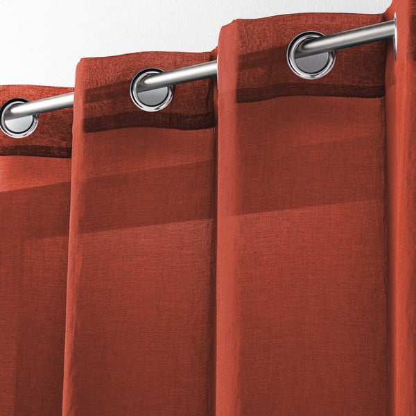 Terakotas oranžs dienas aizkars 140x240 cm Telma – douceur d'intérieur-image-1