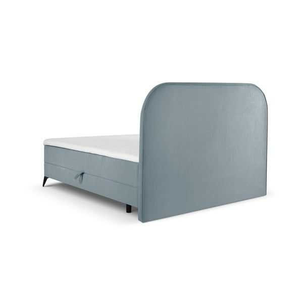 Gaiši zila atpseru gulta ar uzglabāšanas vietu 180x200 cm Eclipse – Cosmopolitan Design-image-3