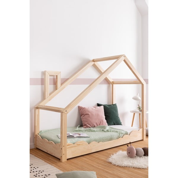 Bērnu gultas mājas formā no priedes koka Adeko Luna Drom, 90 x 200 cm-image-3