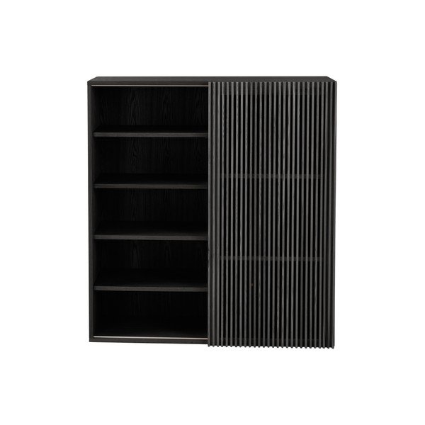 Melna priekšnama iekārta ar oškoka imitāciju 110x120x40 cm Sion – Jotex-image-4