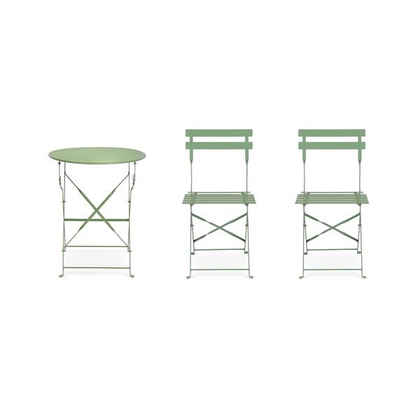 Salvijas zaļš tērauda dārza pusdienu komplekts 2 personām Austin – Bizzotto-image-4