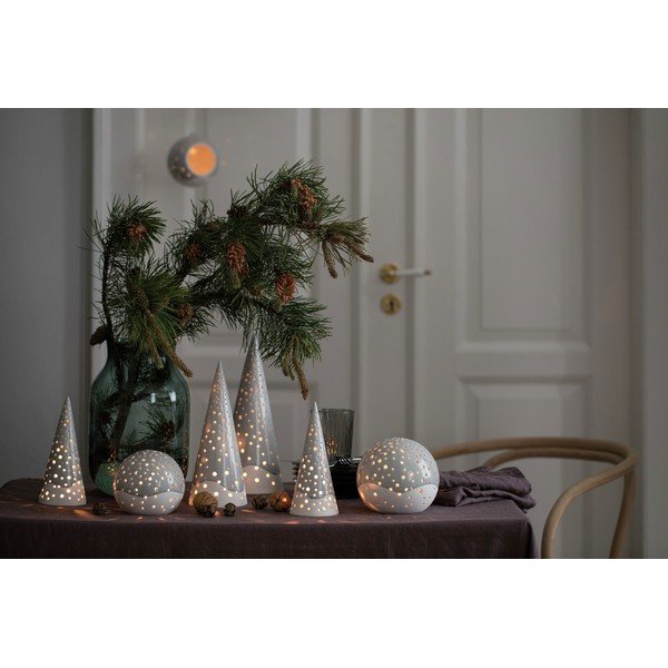Pelēks porcelāna Ziemassvētku svečturis Kähler Design Nobili, ⌀ 14 cm-image-2