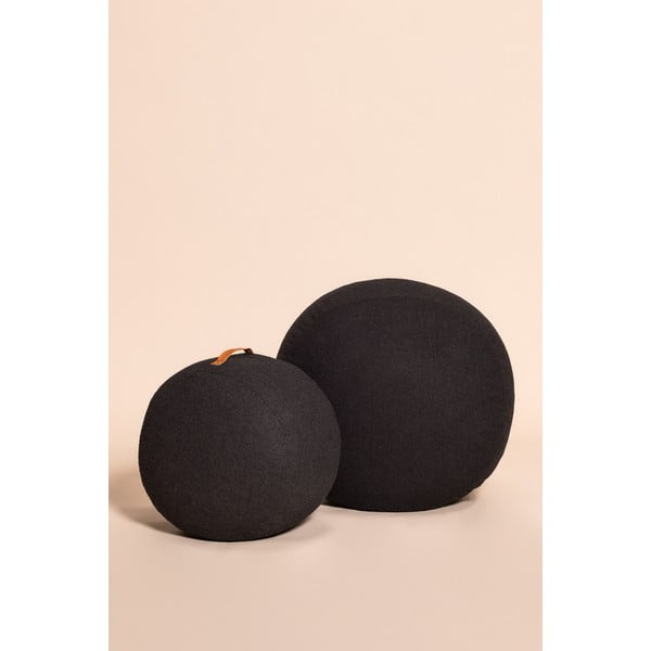 Melns pufs Hübsch Gudmund, ø 75 cm-image-3