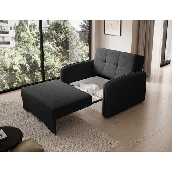 Melns atpūtas krēsls Laine – ELTAP-image-4