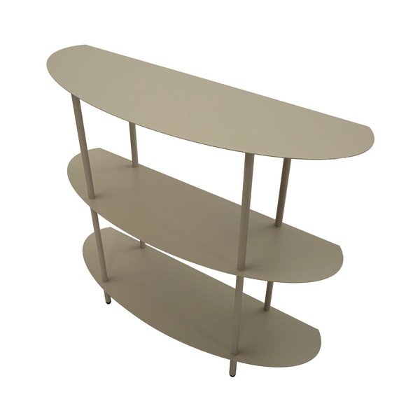 Pelēkbēšs metāla konsoles galds 28x90 cm Saturn – Mauro Ferretti-image-2