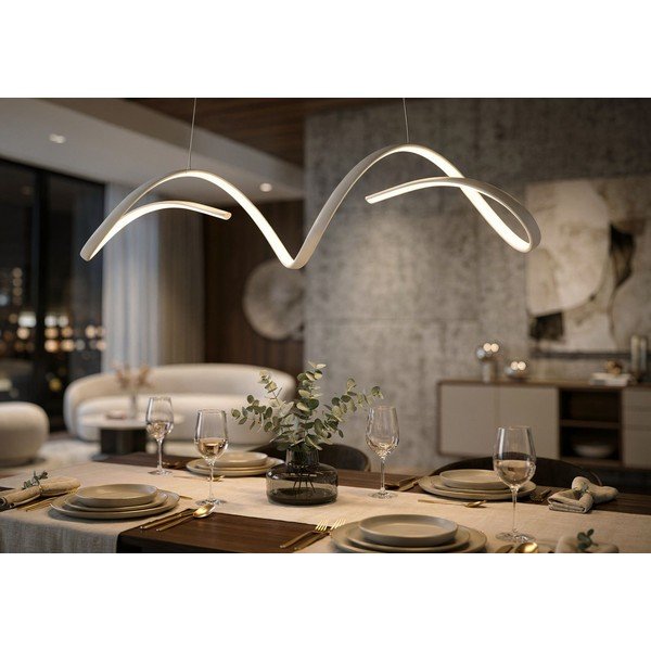 Balta metāla LED piekaramā lampa Uter – Mauro Ferretti-image-1