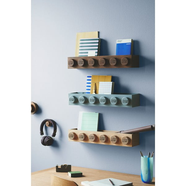 Bērnu sienas plaukts no beicēta ozolkoka LEGO® Wood-image-2