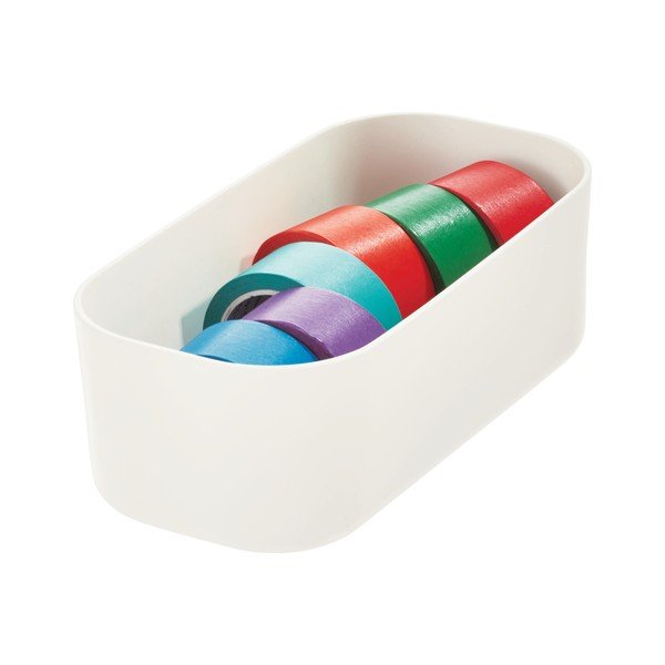 Balta uzglabāšanas kaste iDesign Eco, 9 x 18,3 cm-image-1