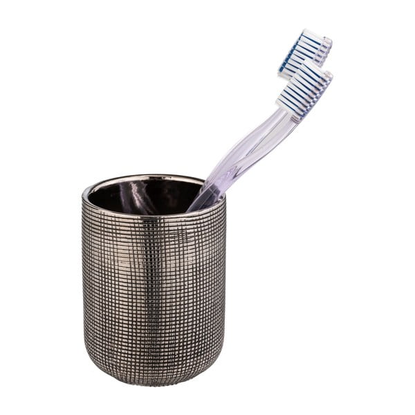 Sudraba krāsas keramikas trauks zobu birstei Rivara – Wenko-image-2