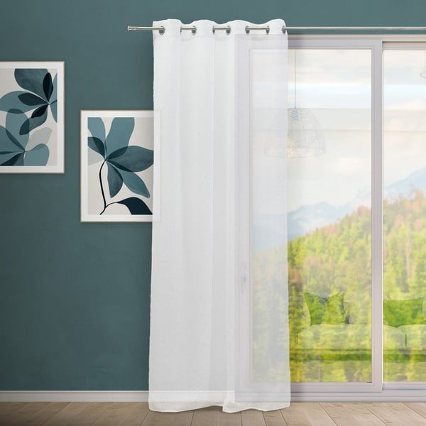 Balts dienas aizkars 140x260 cm Flat – Casa Selección-image-1