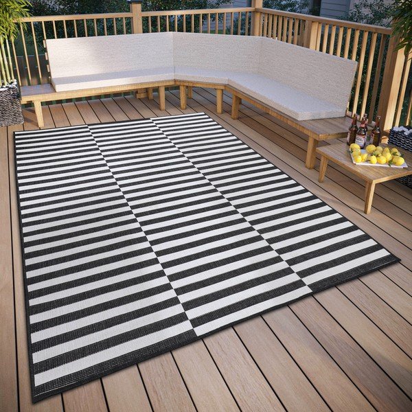 Melnbalts iekštelpu un āra paklājs 120x170 cm Viela – Hanse Home-image-1