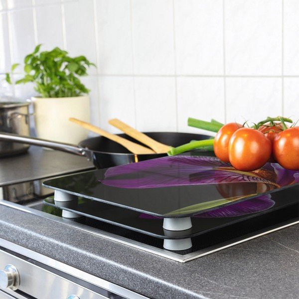 Rūdīta stikla plīts aizsargplāksnes (2 gab.) 52x30 cm Abdeckplatte  – Wenko-image-1