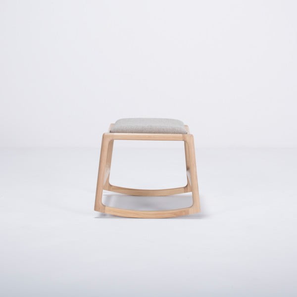 Kāju soliņš ar ozolkoka konstrukciju un pelēku sēdekli Gazzda Dedo-image-1