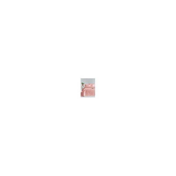 Rozā kokvilnas gultas pārklājs ar spilvendrānu EnLora Home Fresh, 180 x 225 cm-image-2