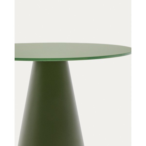 Apaļš sānu galdiņš ar stikla galda virsmu ø 50 cm Wilshire – Kave Home-image-3
