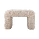 Bēšs pufs no mākslīgās kažokādas Bobbie – Bloomingville