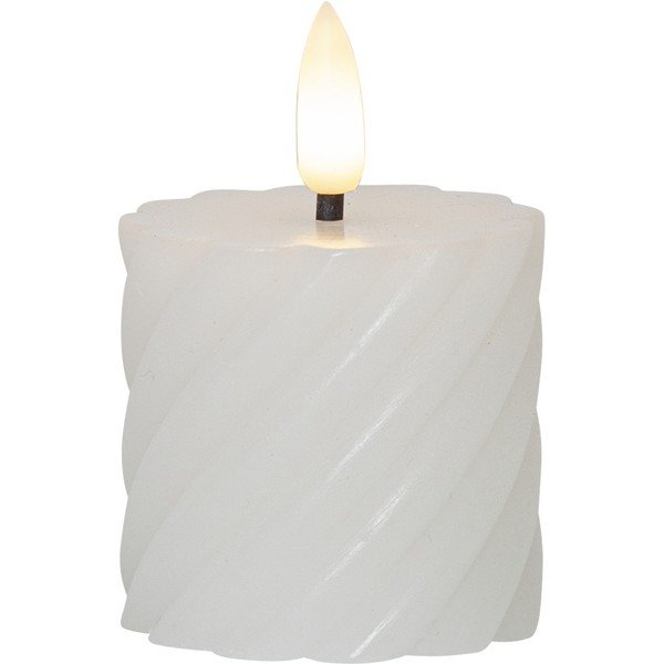 2 baltu LED sveču komplekts Star Trading Flamme Swirl, augstums 7,5 cm-image-2