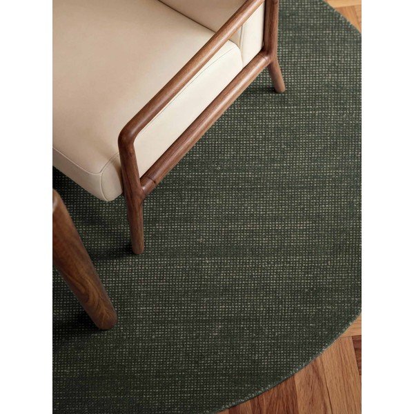 Tumši zaļš ar rokām darināts vilnas apaļš paklājs ø 200 cm Greenwich – Ted Baker-image-2