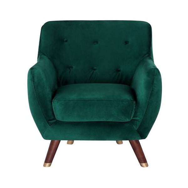Smaragdzaļš krēsls ar samta izskatu Monobeli Omanda