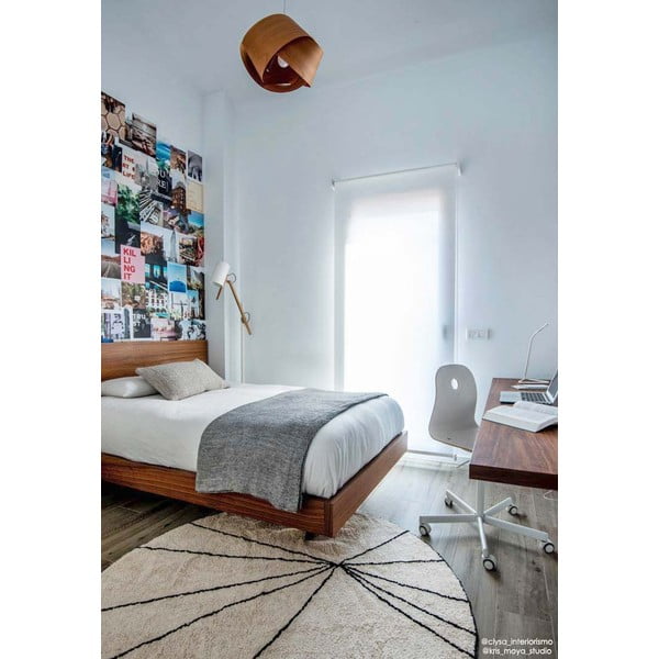 Krēmkrāsas mazgājams/ar rokām darināts kokvilnas apaļš paklājs ø 160 cm Trace Beige – Lorena Canals-image-4