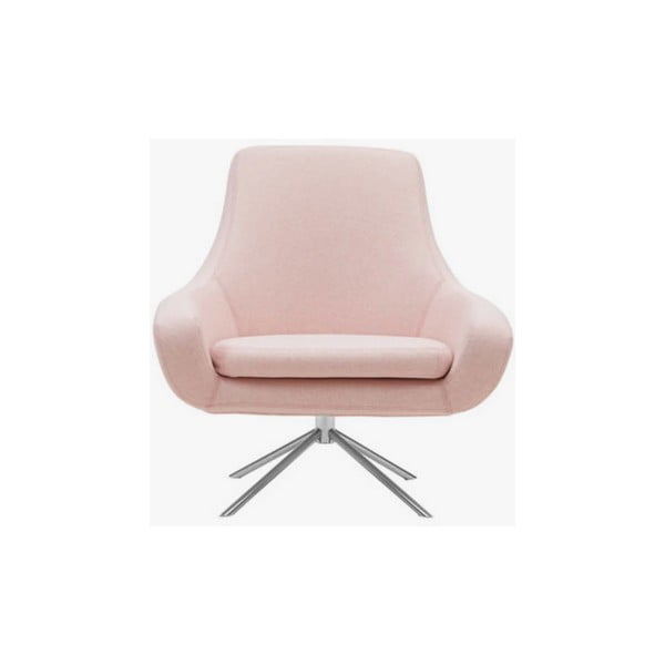 Gaiši rozā grozāms krēsls Softline Noomi